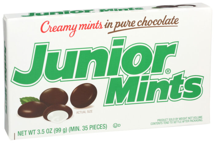 Junior Mints, Creamy Mints In Pure Chocolate Candy Theater Box, Case Of 12, 3.5 Oz - Image 1