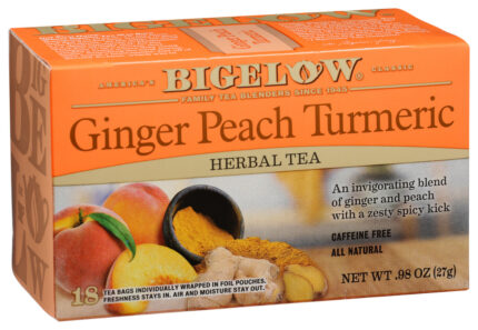 Bigelw Tea,Ginger,Peach,Tumeric 18 Bag