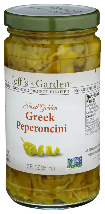 Jeffsg Peperoncini,Gldn,Grk,Slcd 12 Oz