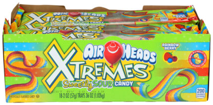 Airheads, Xtreme'S Sour Rainbow Berry Candy, Case Of 18, 1 Ct