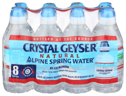 Crystal Geyser, Natural Alpine Spring Water, Case Of 4, 8/8 Fl Oz