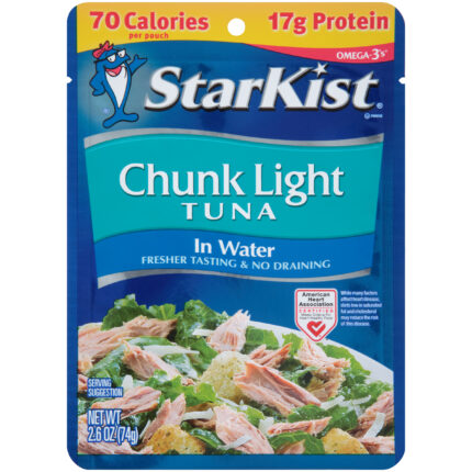 Starkist, Chunk Light Tuna In Water Pouch, Case Of 24, 2.6 Oz