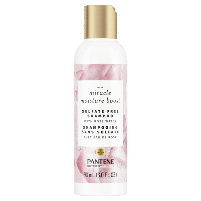 Pantene, Pro-V Nutrient Blends Miracle Moisture Boost Rose Water Shampoo, Case Of 24, 3 Fl Oz - Image 1