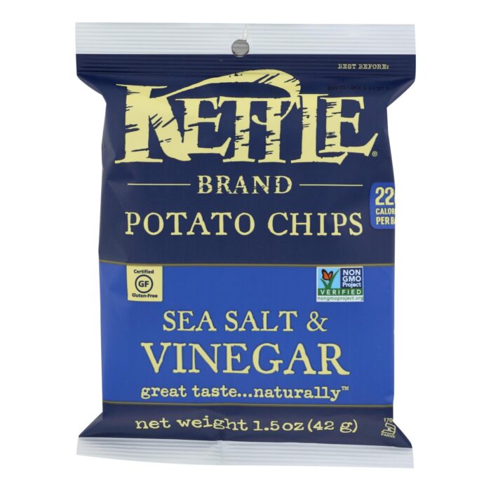 Kettle Potato Chips,Salt&Vinegar 1.5 Oz - Image 1