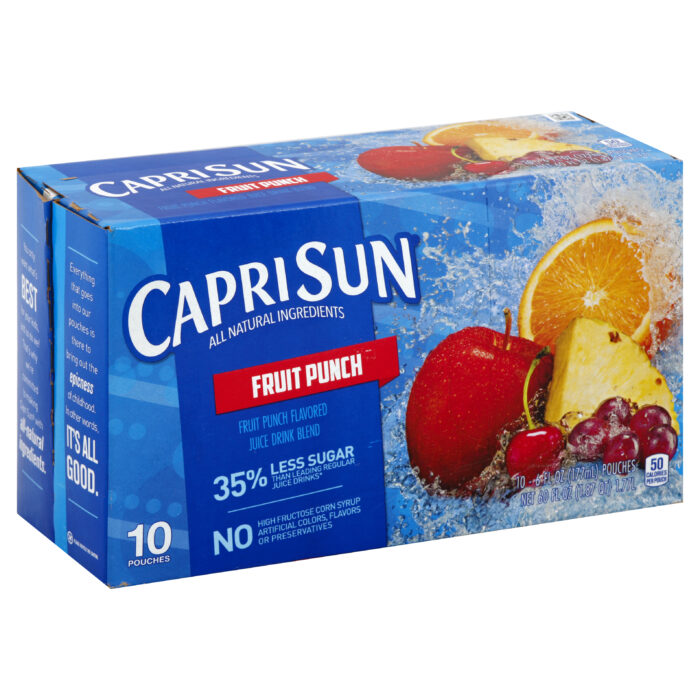 Capri Sun, Fruit Punch Juice Drink Blend, Case Of 4, 60 Fl Oz - Image 1