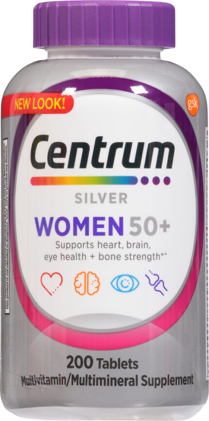 Centrum, Silver Women 50 Plus Multivitamin And Multimineral Tablets, Case Of 3, 200 Ct