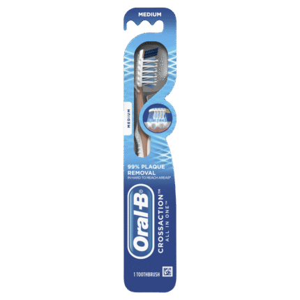 Oral B, Cross Action All-In-One Manual Toothbrush Medium, Case Of 6, 1 Ct