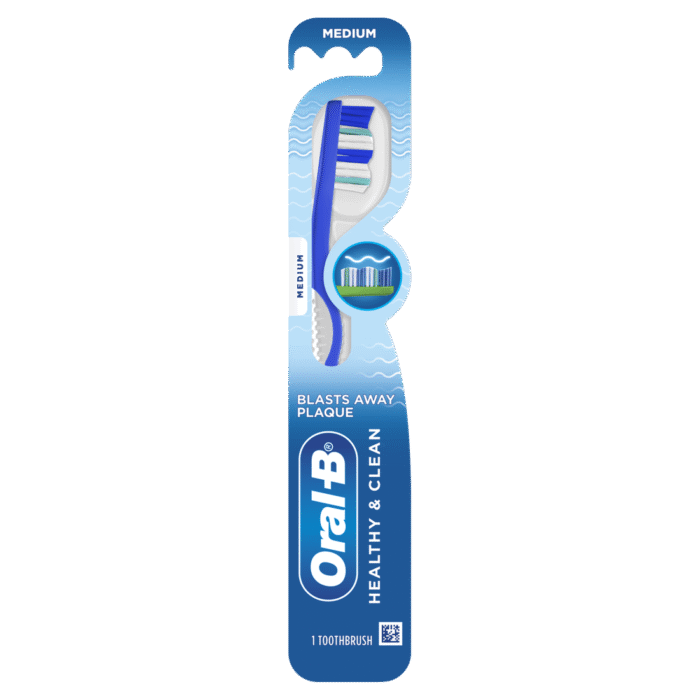 Oral B, Healthy And Clean Toothbrush Medium Bristles, Case Of 6, 1 Ct - Image 1