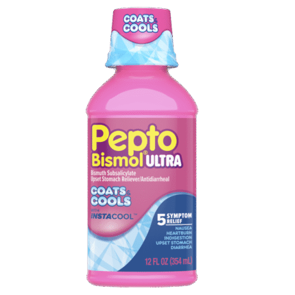 Pepto Bismol, Instacool Liquid Bismuth Subsalicylate, Case Of 3, 12 Fl Oz