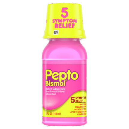 Pepto Bismol, Upset Stomach Reliever Antidiarrheal Original Liquid By Bismol, Case Of 12, 4 Fl Oz