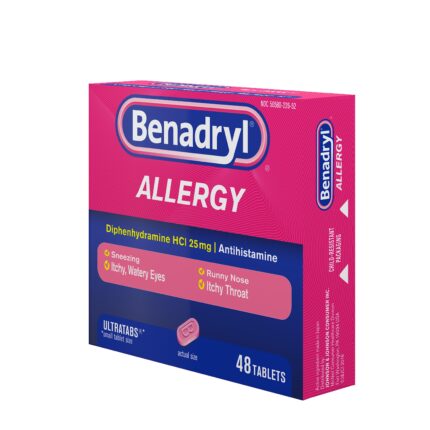 Benadryl, Ultratabs Antihistamine Allergy Medicine, Case Of 6, 48 Ct