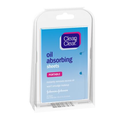 Clean & Clear, Oil Absorbing Face & Nose Sheets For Oily Skin, Case Of 6, 50 Ct