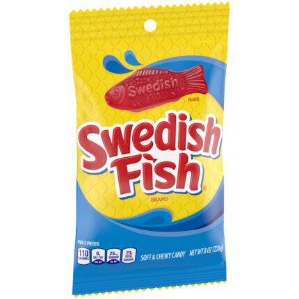 Swedish Fish, Soft & Chewy Candy Bag, Case Of 12, 8 Oz