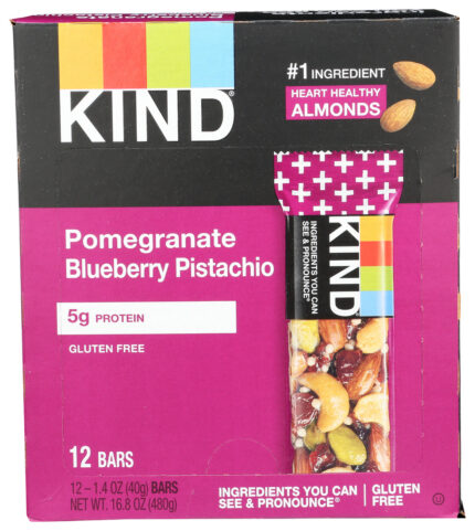 Kind, Pomegranate Blueberry Pistachio Bar, Case Of 12, 1.4 Oz
