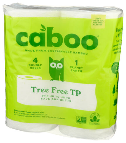Caboo Bath Tissue,300 Sheet 4 Pk