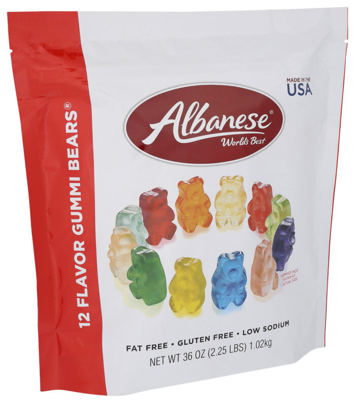 Albanese, 12 Flavor Gummi Bears, Case Of 4, 36 Oz - Image 1