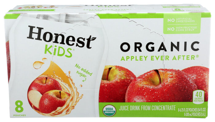Honest Kids, Organic Kids Juice Drink Appley Ever After Boxes, Case Of 4, 8/6.75 Fl Oz - Image 1