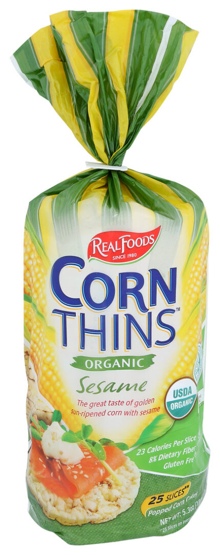 Realfd Corn Thins,Og2,Sesame 5.3 Oz