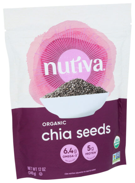 Nutiva Chia Seeds,Og1,Black 12 Oz