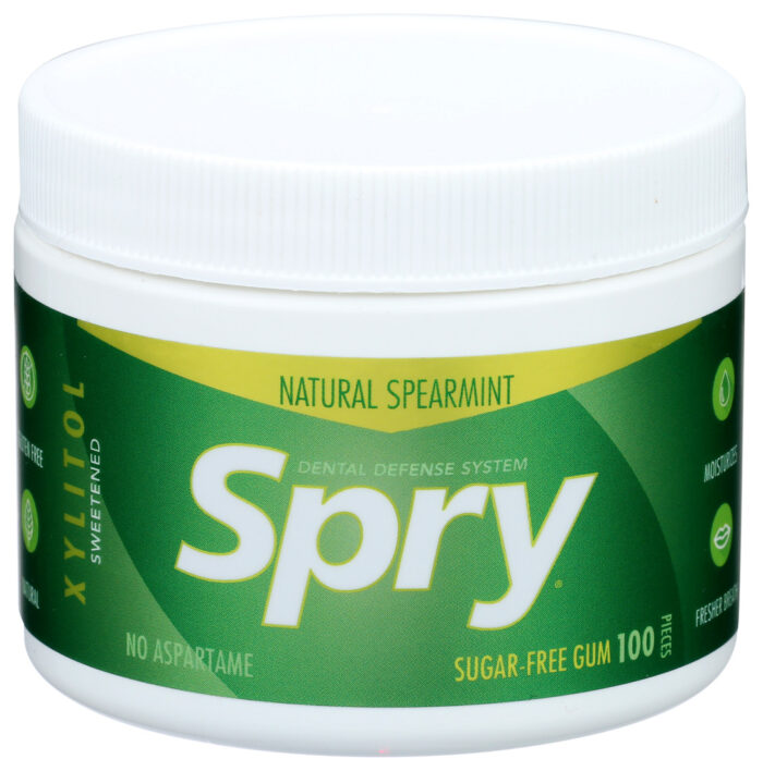 Spry Chewing Gum,Spearmint 100 Ct - Image 1