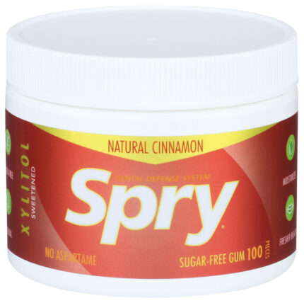 Spry Chewing Gum,Cinnamon 100 Ct