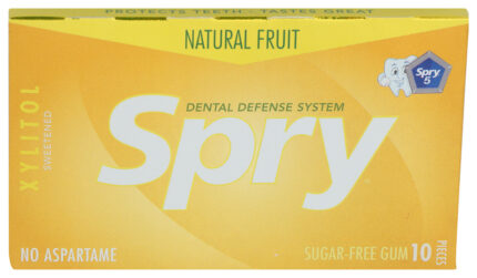 Spry Chewing Gum,Fruit 10 Ct