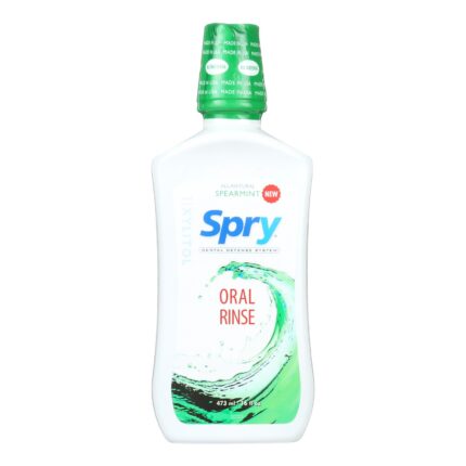 Spry Oral Rinse,Spearmint 16 Fz