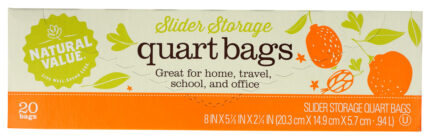 Natval Nv Qt Slidr Storage Bags 20 Ct