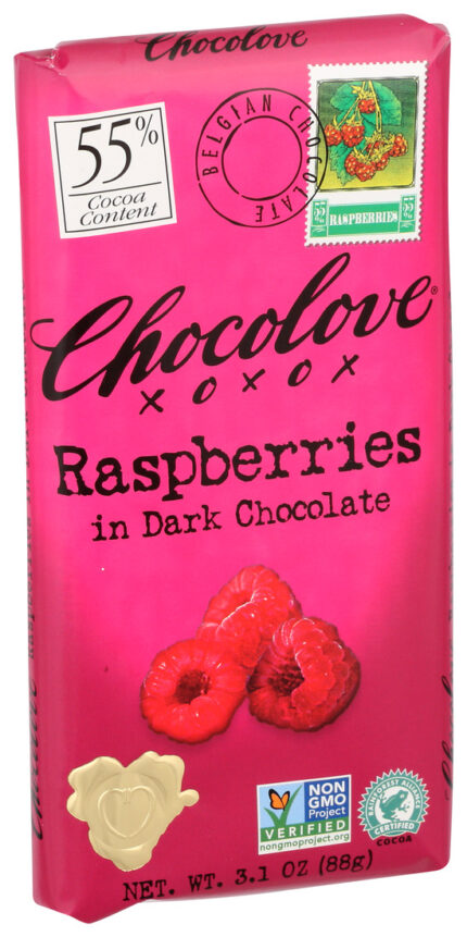 Choclv Bar,Dk Choc/Raspberries 3.1 Oz