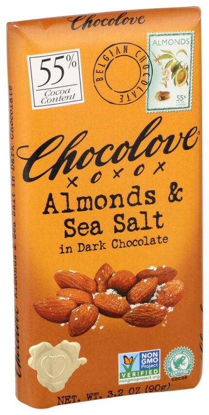 Choclv Bar,Dk Choc,Almond Seaslt 3.2 Oz