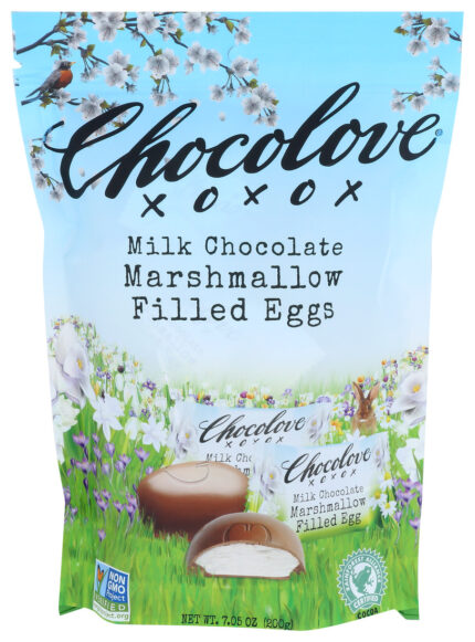 Chocolove, Xo Milk Chocolate Marshmallow Filled Eggs, Case Of 8, 7.05 Oz