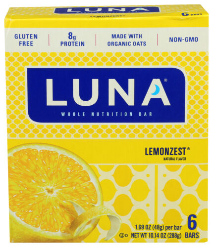 Luna Bar,Og3,Lemon Zest 6/1.69Oz