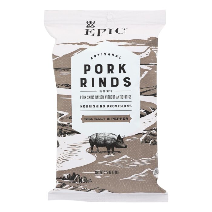 Epic Pork Rinds,Sea Slt&Pepper 2.5 Oz - Image 1