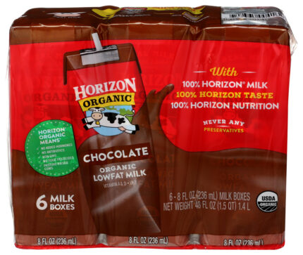 Horizon, Organic Milk 1% Low Fat Box Chocolate, Case Of 3, 6/8 Oz