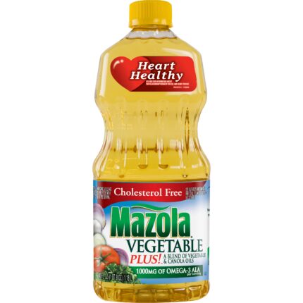 Mazola, Vegetable Plus! Canola Oil Cholesterol Free, Case Of 12, 40 Fl Oz