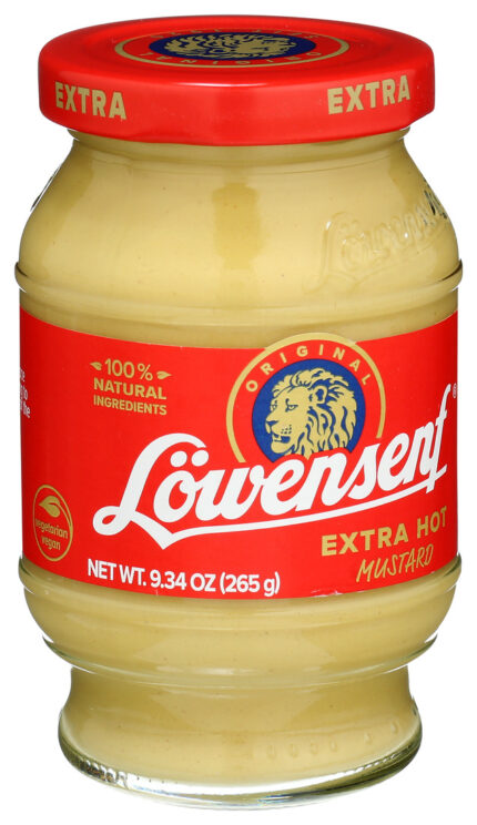 Lowens Mustard,Extra Hot,Jar 9.3 Oz