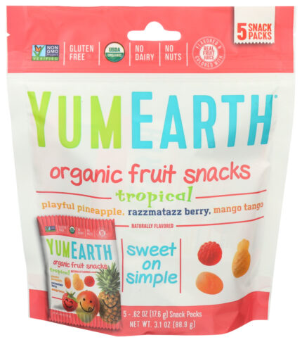 Yum Fruit Snack,Og2,Trop,5Pk 3.1 Oz