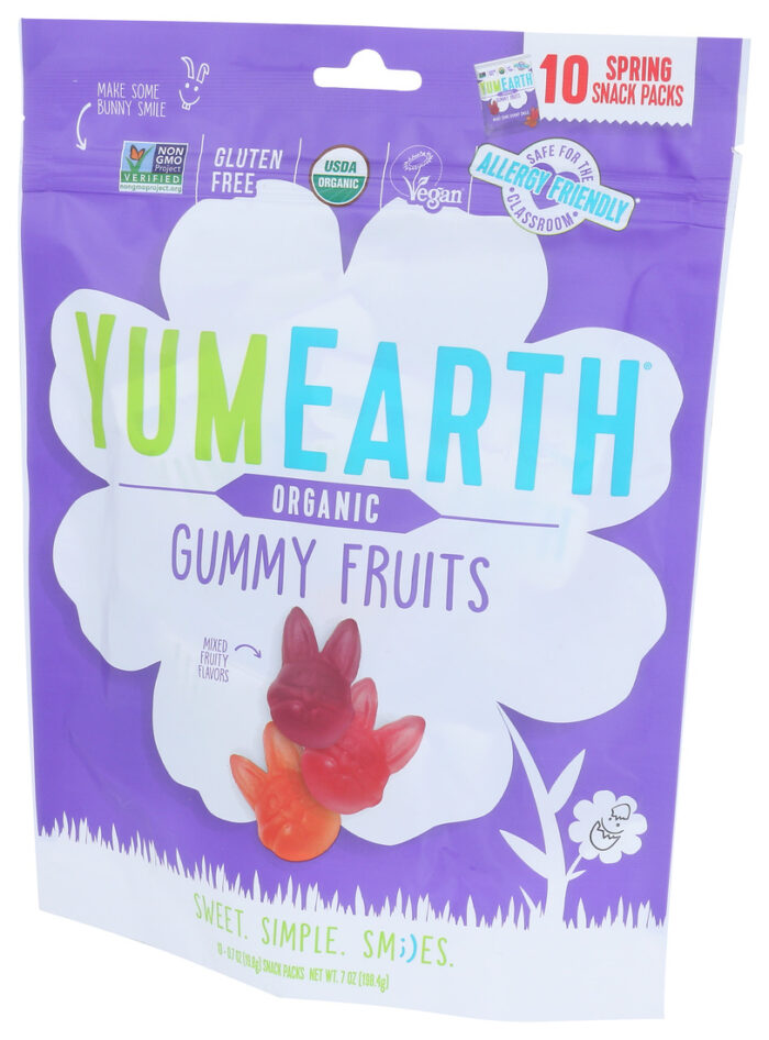 Yumearth, Organic Gummy Fruits Spring Snack Packs, Case Of 18, 7 Oz - Image 1
