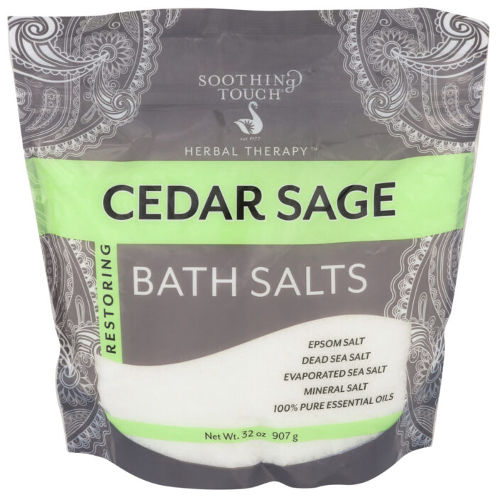 Sooth Bath Salts,Cedar Sage 32 Oz - Image 1