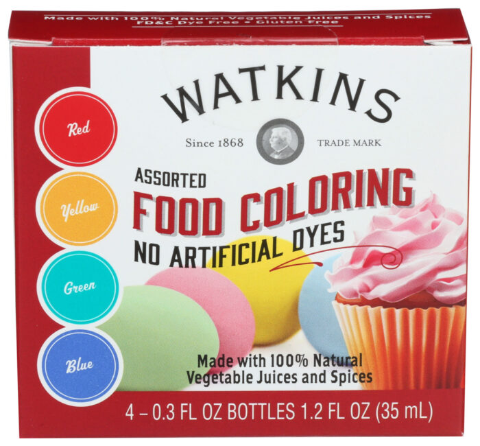Watkin Food Coloring,Assorted 4/.3 Fz - Image 1
