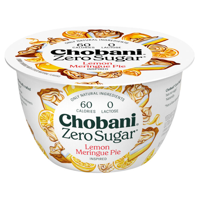 Chobani, Zero Sugar Nonfat Greek Yogurt Lemon Meringue, Case Of 12, 5.3 Oz - Image 1