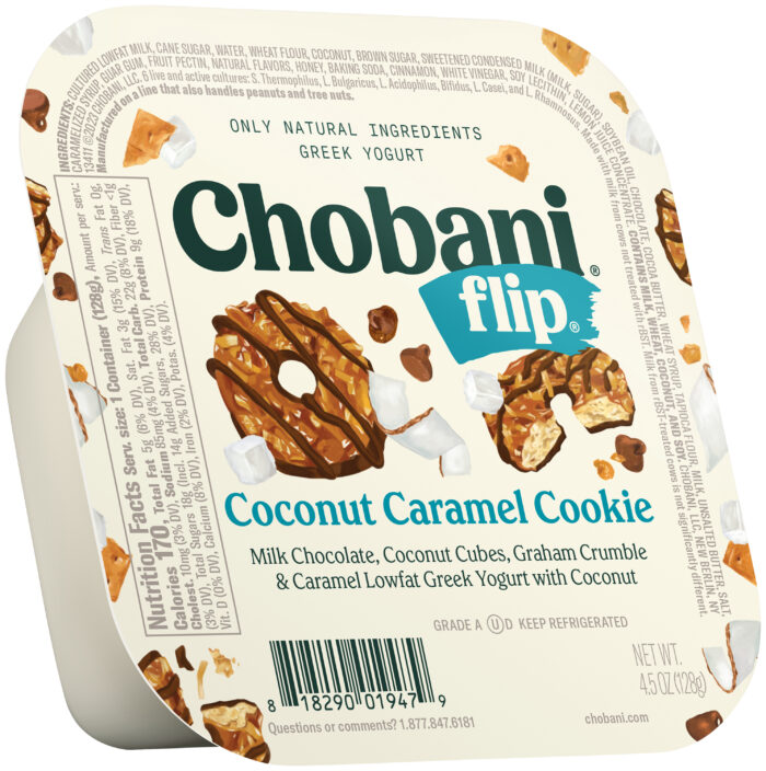 Chobani, Flip Low Fat Greek Yogurt Coconut Caramel Cookie, Case Of 12, 4.5 Oz - Image 1