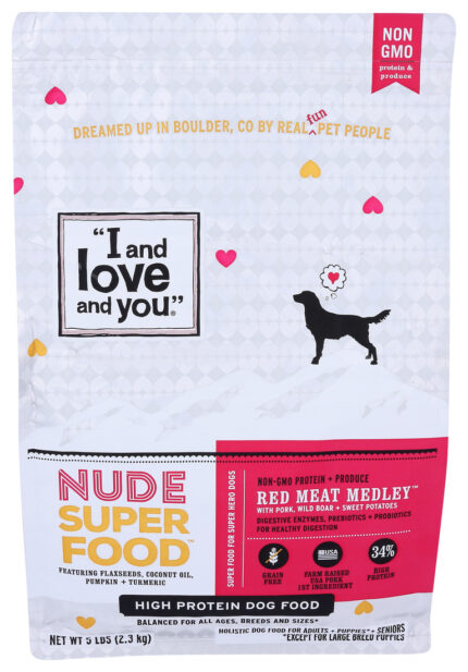 Iloveu Dog Kibble,Red Meat,Nude 5 Lb