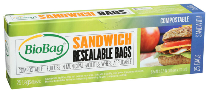 Biobag Sandwich Bags,Reseal,Comp 25 Ct - Image 1
