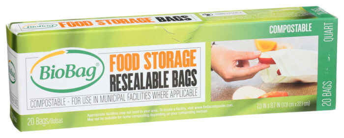 Biobag Storage Bags,Food,1 Quart 20 Ct - Image 1