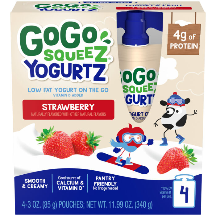 Gogosq Gogo,Yogurtz,Strawberry 4/3 Oz - Image 1