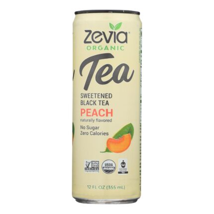 Zevia Tea,Og2,Black,Peach 12 Fz