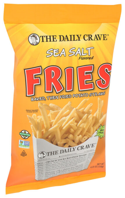 The Daily Crave, Sea Salt Flavored Fries, Case Of 8, 4.25 Oz