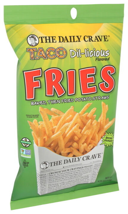 The Daily Crave, Taco Delicious Flavored Fries, Case Of 8, 4.25 Oz