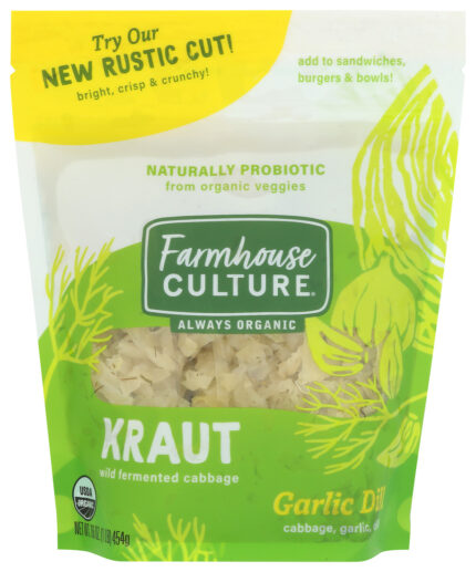 Frmhse Kraut,Og2,Garlic Dill 16 Oz